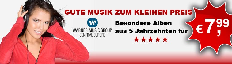 CD-Angebote von Warner: Gute Musik zum kleinen Preis für EUR 7,99