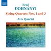 Ernst von Dohnanyi (1877-1960): Streichquartette Nr.1 & 3, CD