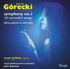 Henryk Mikolaj Gorecki (1933-2010): Symphonie Nr.3 "Symphonie der Klagelieder", CD