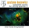 Grazyna Bacewicz (1909-1969): Sämtliche Streichquartette Vol.1, CD