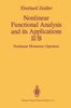 E. Zeidler: Nonlinear Functional Analysis and Its Applications, Buch