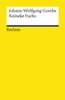 Johann W. von Goethe: Reineke Fuchs, Buch