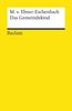 Marie von Ebner-Eschenbach: Das Gemeindekind, Buch
