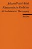 Johann P. Hebel: Alemannische Gedichte, Buch