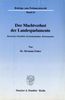 Hermann Eicher: Der Machtverlust der Landesparlamente, Buch