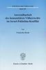 Friederike Bredt: Anwendbarkeit des humanitären Völkerrechts im Israel-Palästina-Konflikt, Buch