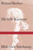 Roland Barthes: Die helle Kammer, Buch