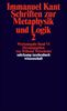 Immanuel Kant: Schriften zur Metaphysik und Logik II, Buch