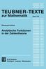Ekkehard Krätzel: Analytische Funktionen in der Zahlentheorie, Buch