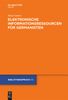 Klaus Gantert: Elektronische Informationsressourcen für Germanisten, Buch