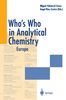 Miguel Valcarcel Cases: Who's Who in Analytical Chemistry, Buch