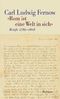 Carl Ludwig Fernow: »Rom ist eine Welt in sich«, Buch