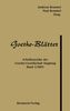 Anthologie: Goethe-Blätter, Buch