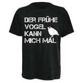 Funshirt; Sprüche: Der frühe Vogel... (Größe XL), T-Shirts