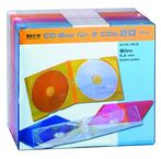 CD-Box für 2CDs - Slim 5,2mm farblich sortiert - 20er Pack, Zubehör