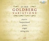 Johann Sebastian Bach (1685-1750): Goldberg-Variationen BWV 988 für Klavier/Cembalo/Orgel/Streichtrio, 4 CDs