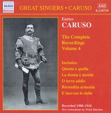 Enrico Caruso:The Complete Recordings Vol.4, CD