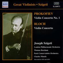 Joseph Szigeti spielt Violinkonzerte, CD