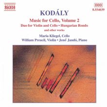 Zoltan Kodaly (1882-1967): Duo f.Cello & Violine op.7, CD