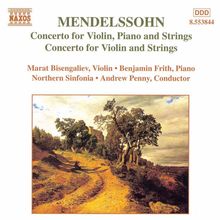 Felix Mendelssohn Bartholdy (1809-1847): Konzert d-moll für Violine,Klavier,Orchester, CD