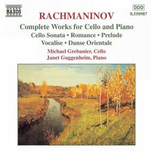 Sergej Rachmaninoff (1873-1943): Sonate für Cello & Klavier op.19, CD