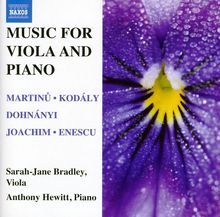 Sarah-Jane Bradley & Anthony Hewitt - Music for Viola & Piano, CD