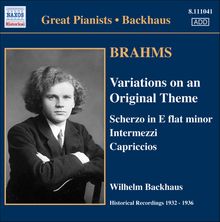 Johannes Brahms (1833-1897): Klavierwerke, CD