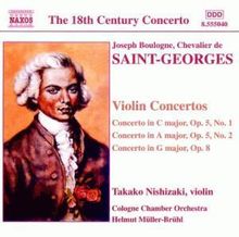 Chevalier de Saint-Georges (1739-1799): Violinkonzerte op.5 Nr.1 & 2;op.8, CD
