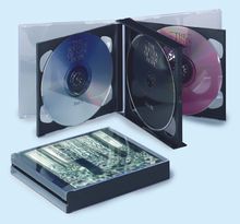 CD-Box für 6CDs - mit schwarzen Trays - 2er Pack, Zubehör