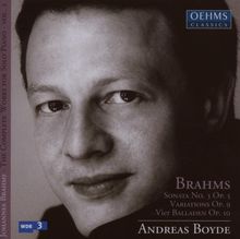 Johannes Brahms (1833-1897): Klaviersonate Nr.3 op.5, 2 CDs
