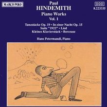 Paul Hindemith (1895-1963): Klavierwerke Vol.1, CD