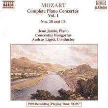 Wolfgang Amadeus Mozart (1756-1791): Klavierkonzerte Nr.13 & 20, CD