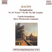 Joseph Haydn (1732-1809): Symphonien Nr.44,88,104, CD