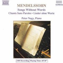 Felix Mendelssohn Bartholdy (1809-1847): Lieder ohne Worte Vol.1, CD