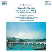 Georg Friedrich Händel (1685-1759): Sonaten für Blockflöte & Bc, CD