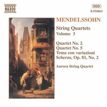 Felix Mendelssohn Bartholdy (1809-1847): Streichquartette Nr.2 & 5, CD