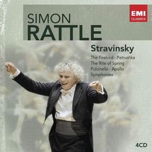 Igor Strawinsky (1882-1971): Simon Rattle dirigiert Strawinsky, 4 CDs