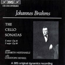 Johannes Brahms (1833-1897): Cellosonaten Nr.1 & 2, CD