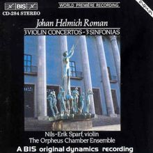 Johan Helmich Roman (1694-1758): Violinkonzerte in Es,d,f, CD