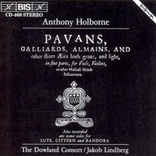 Anthony Holborne (1547-1602): Pavans,Galliards,Alemains, CD