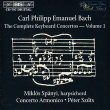 Carl Philipp Emanuel Bach (1714-1788): Sämtliche Cembalokonzerte Vol.1, CD