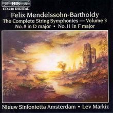 Felix Mendelssohn Bartholdy (1809-1847): Streichersymphonien Nr.8 & 11, CD