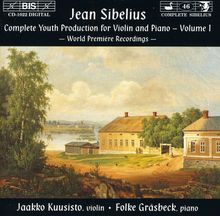 Jean Sibelius (1865-1957): Jugendwerke für Violine & Klavier Vol.1, CD