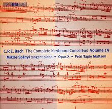 Carl Philipp Emanuel Bach (1714-1788): Sämtliche Cembalokonzerte Vol.14, CD