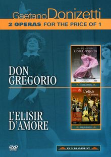 Gaetano Donizetti (1797-1848): 2 Operngesamtaufnahmen (Don Gregorio & L'elisir d'amore), 2 DVDs