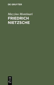 Mazzino Montinari: Friedrich Nietzsche, Buch