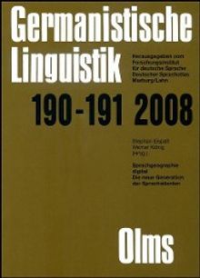 Germanistische Linguistik / Sprachgeographie digital, Buch