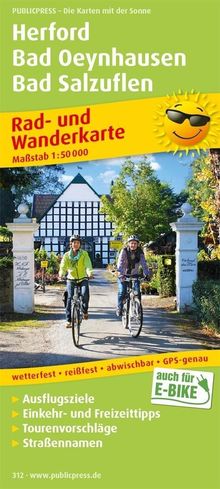 Rad- und Wanderkarte Herford, Bad Oeynhausen, Bad Salzuflen 1 : 50 000, Buch