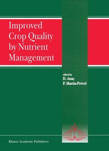 Improved Crop Quality by Nutrient Management, Buch