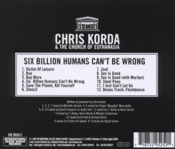 Chris Korda & The Church Of Euthanasia Six Billion Humans Can't Be